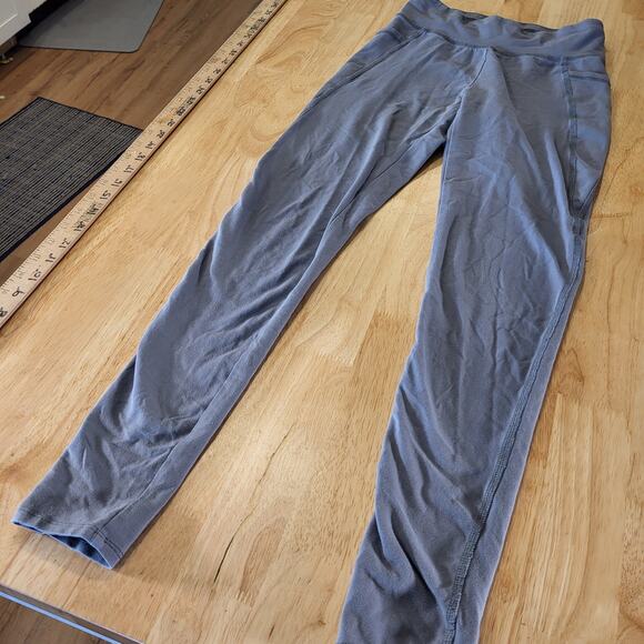 Eileen Fisher XXS Gray Leggings Wide Waistband Pockets 22" Waist before stretch - Picture 2 of 6